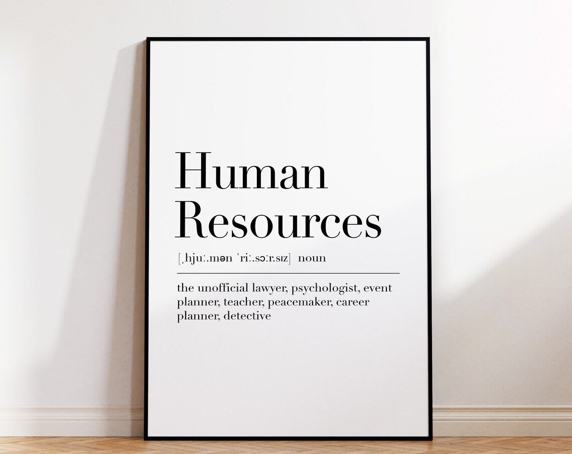 Human Resources Human Resources Print Human Resources Poster Human Resources Definition Human Resources Wall Decor - Image 4