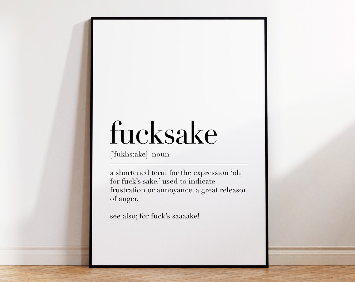 Fucksake Definition Print, Funny Dictionary Poster - Image 4