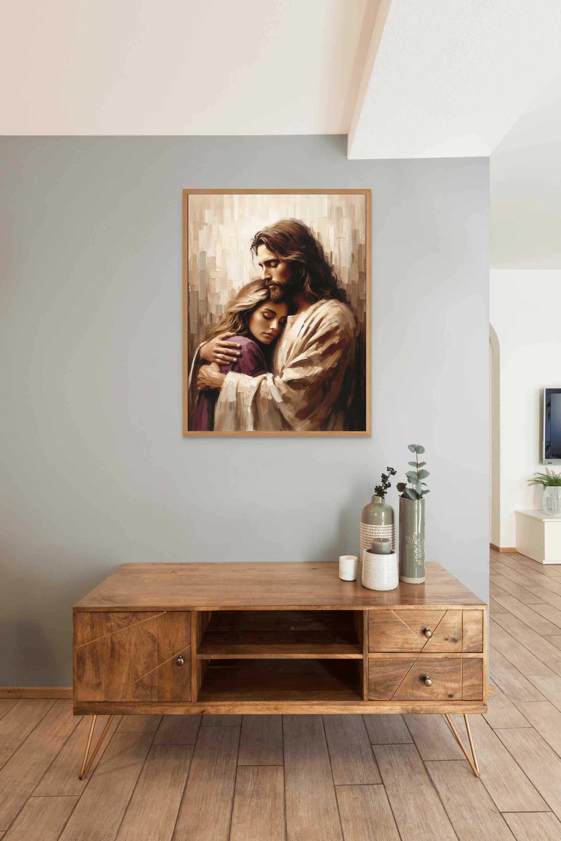 Trust And Faith Modern Christian Art Jesus And Girl Jesus Christ Painting Lds Art Bible Prints Jesus And Girl Art Jesus Christ Art - Image 3