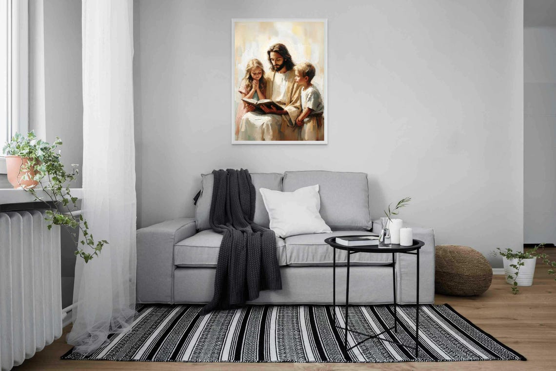 Lessons Of Love Christian Wall Art Christian Art For Kids Picture Of Jesus Lds Painting Bible Painting Christ And Kids Art Jesus Jpg - Image 3