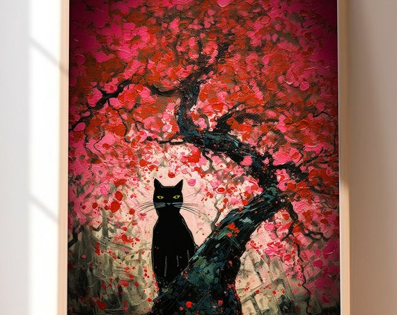 Cat Print Cat Poster Cats Funny Cats Cat Gift Funny Print Comedy Art Cat Lovers Gift Gift For Cat Mama Cat Mom Gift Black Cat