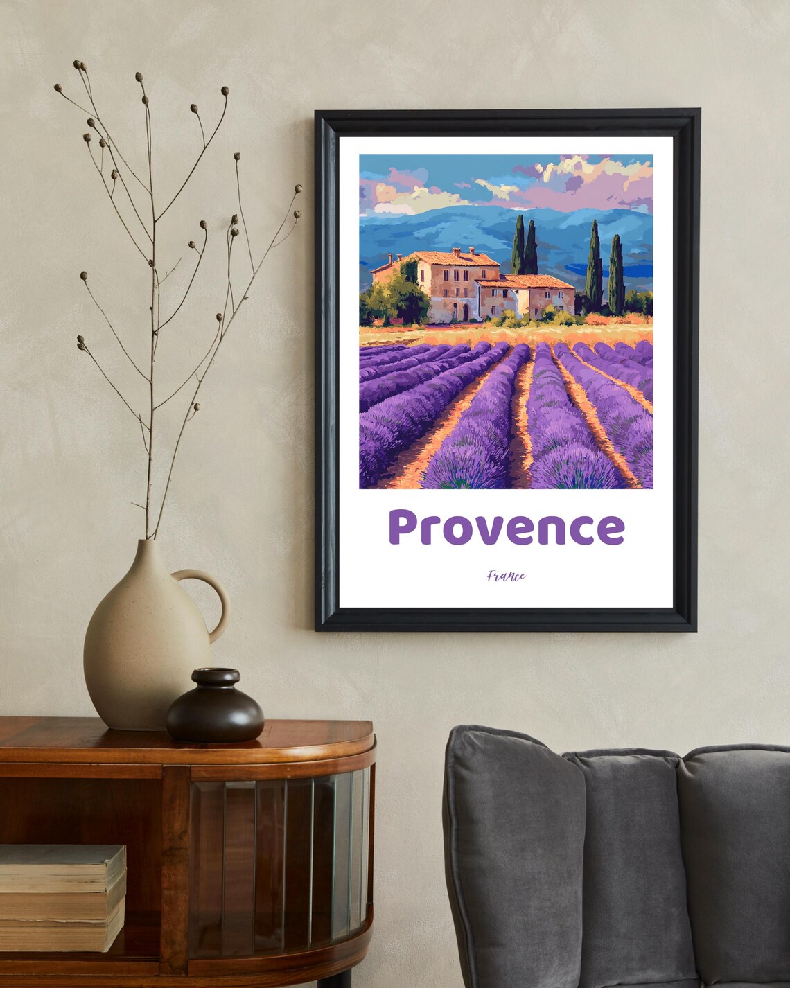 Provence Lavender Field - Vintage Travel Poster - Image 2