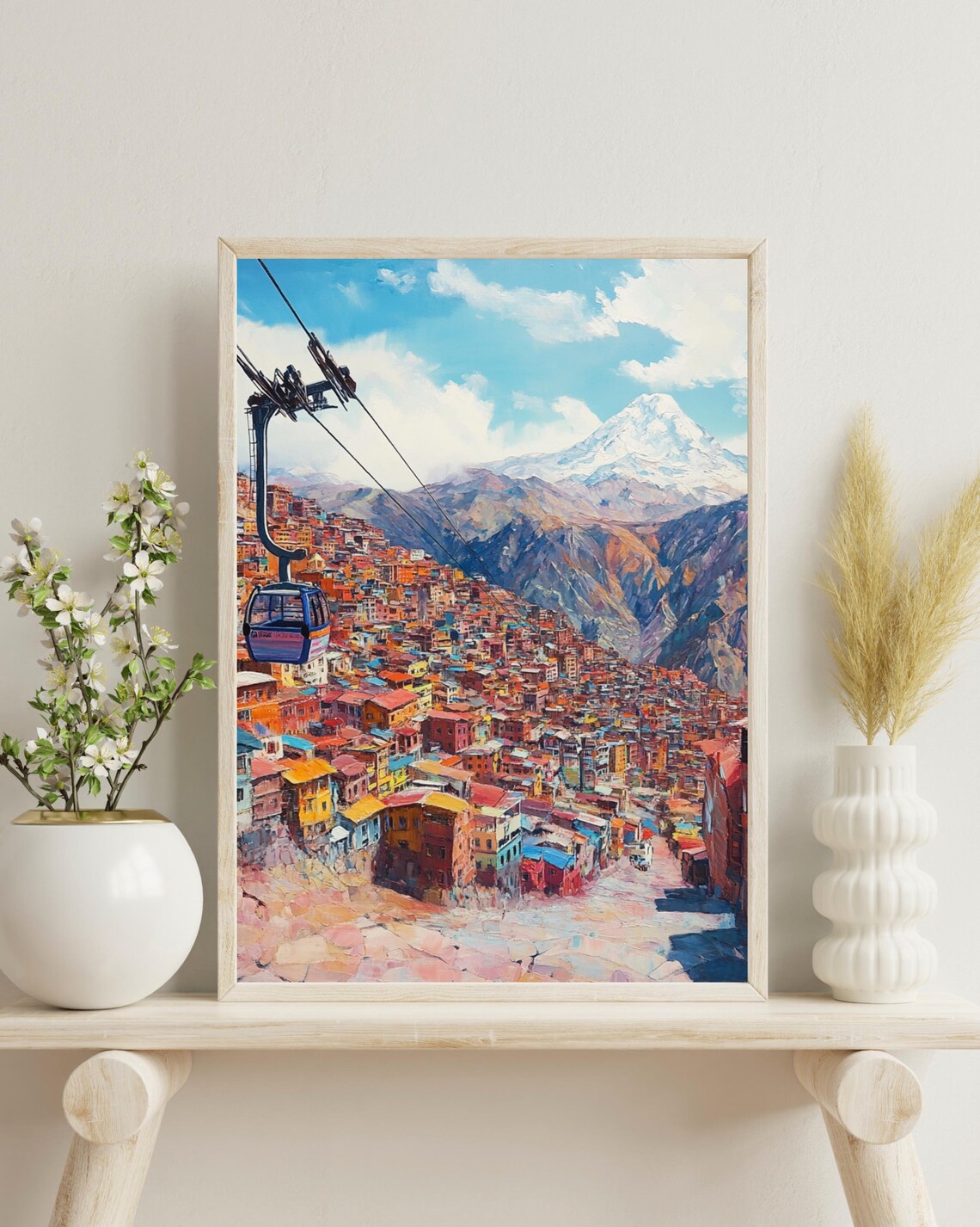 La Paz Bolivia Travel Poster, Wedding Gift