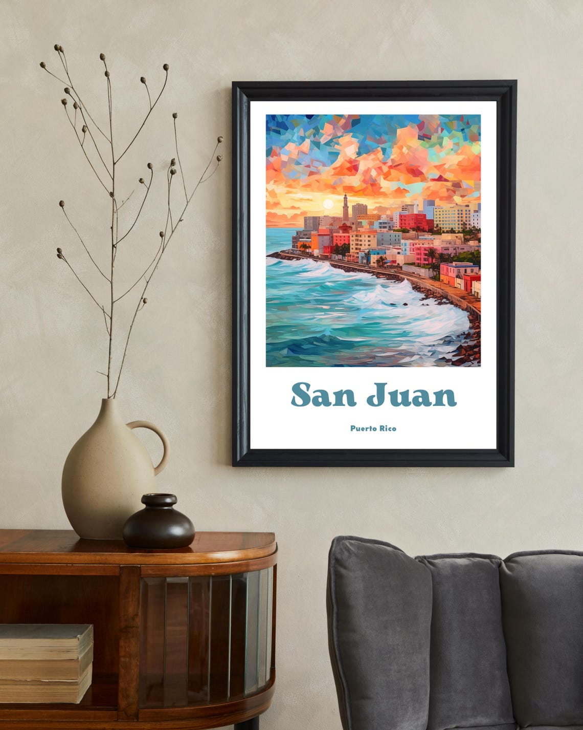 San Juan Travel Poster, Puerto Rico Christmas Gift - Image 2