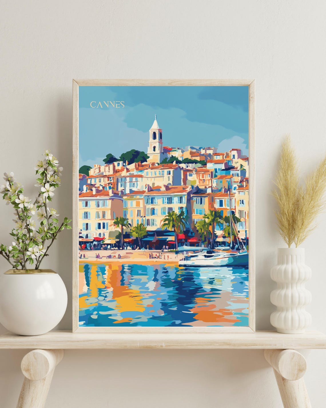 Cannes Travel Poster, French Riviera Art Gift