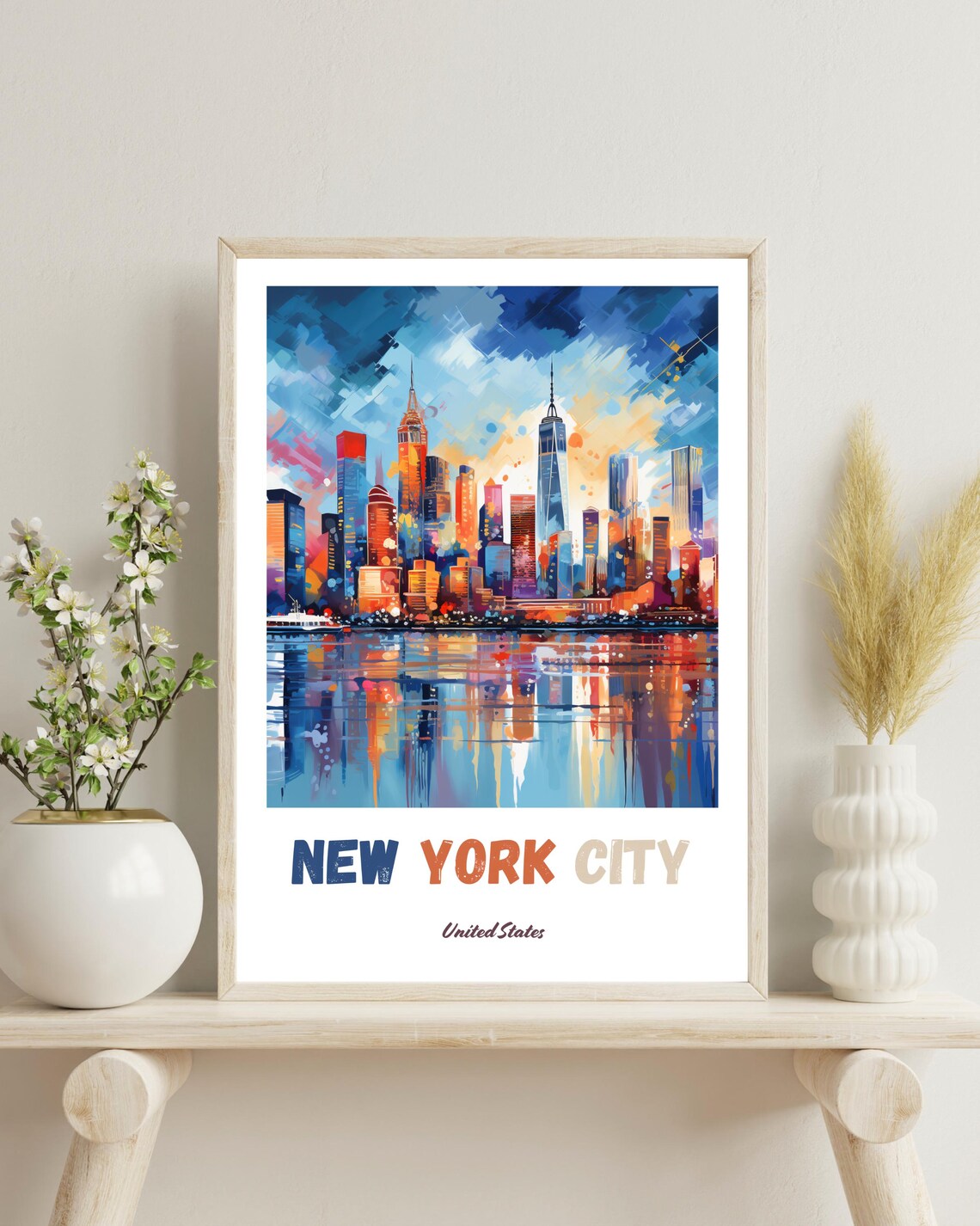 New York City Skyline - Abstract Travel Poster