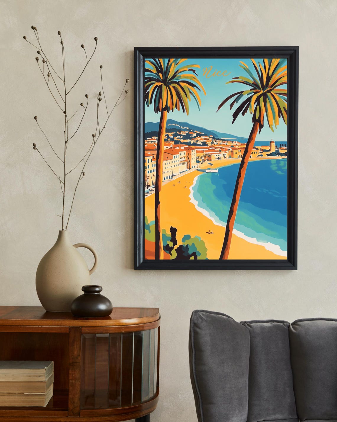 Nice France Retro Travel Poster, Vintage Riviera - Image 2