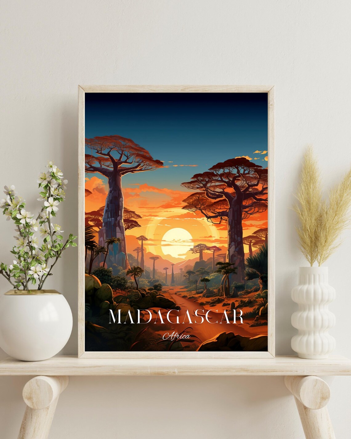 Madagascar Travel Poster, Africa Wall Art
