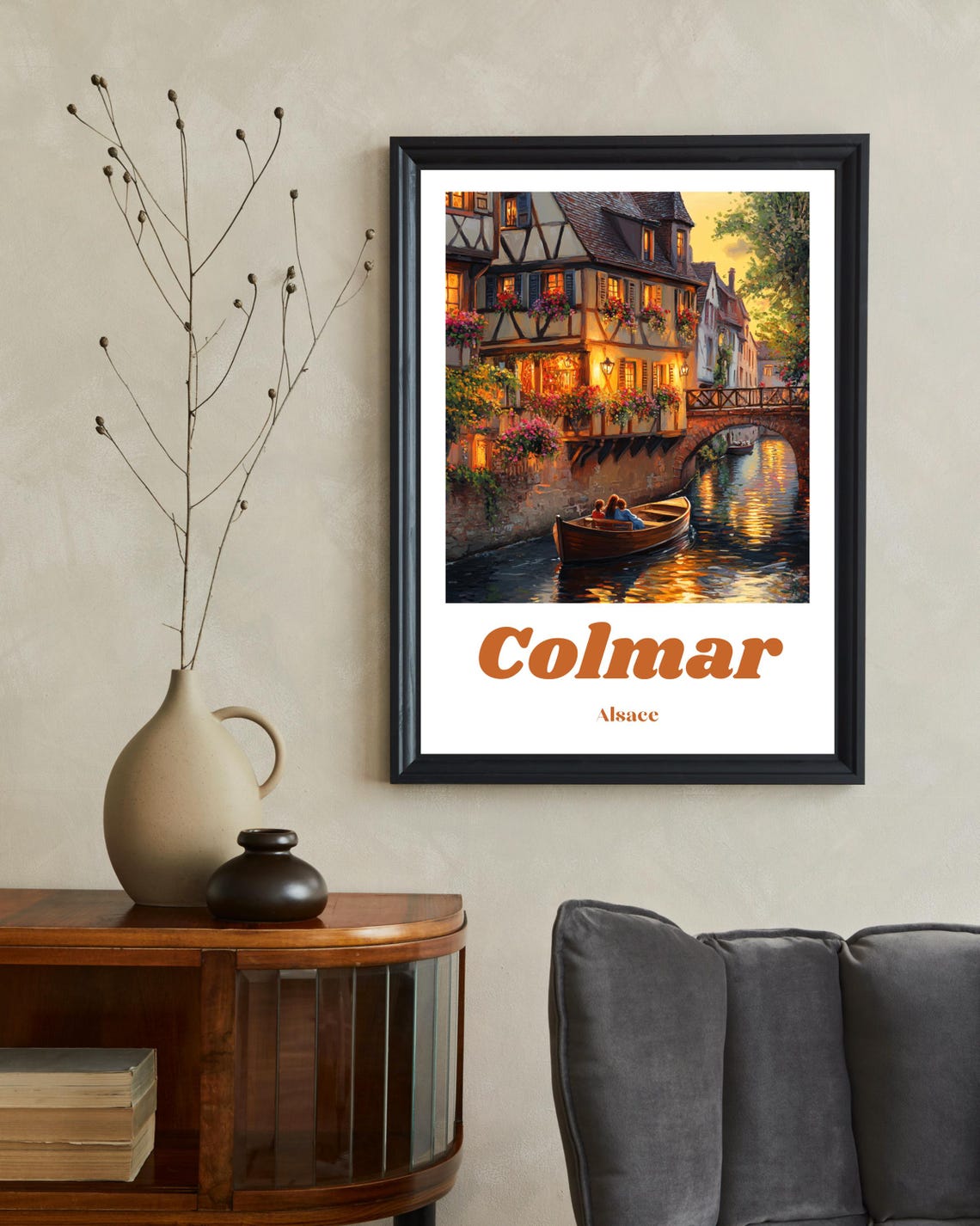 Colmar France Travel Poster, Romantic French Art - Image 2
