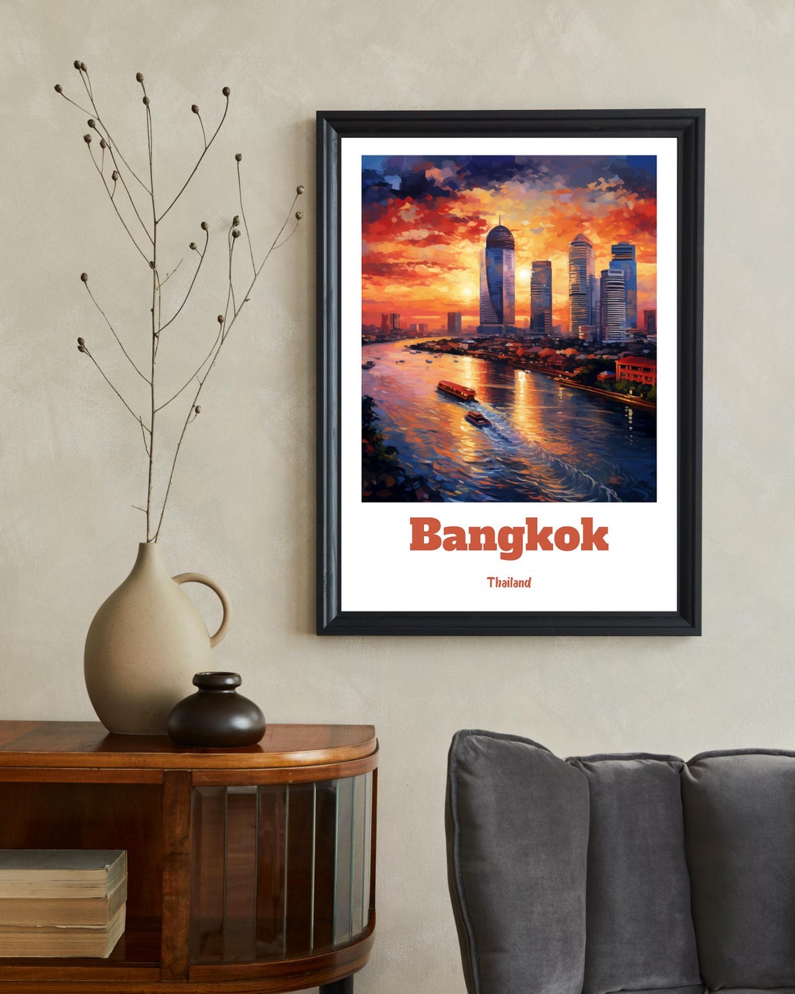 Bangkok Thailand Travel Poster, Thai Gift - Image 2