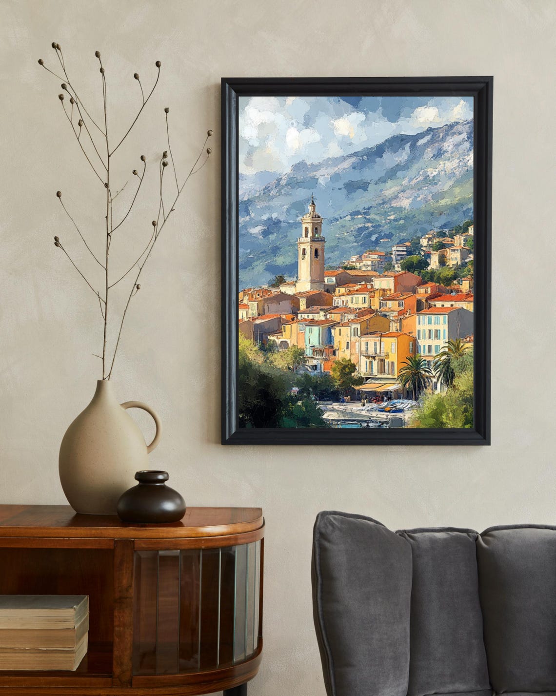Menton France Travel Poster, French Riviera Gift - Image 2