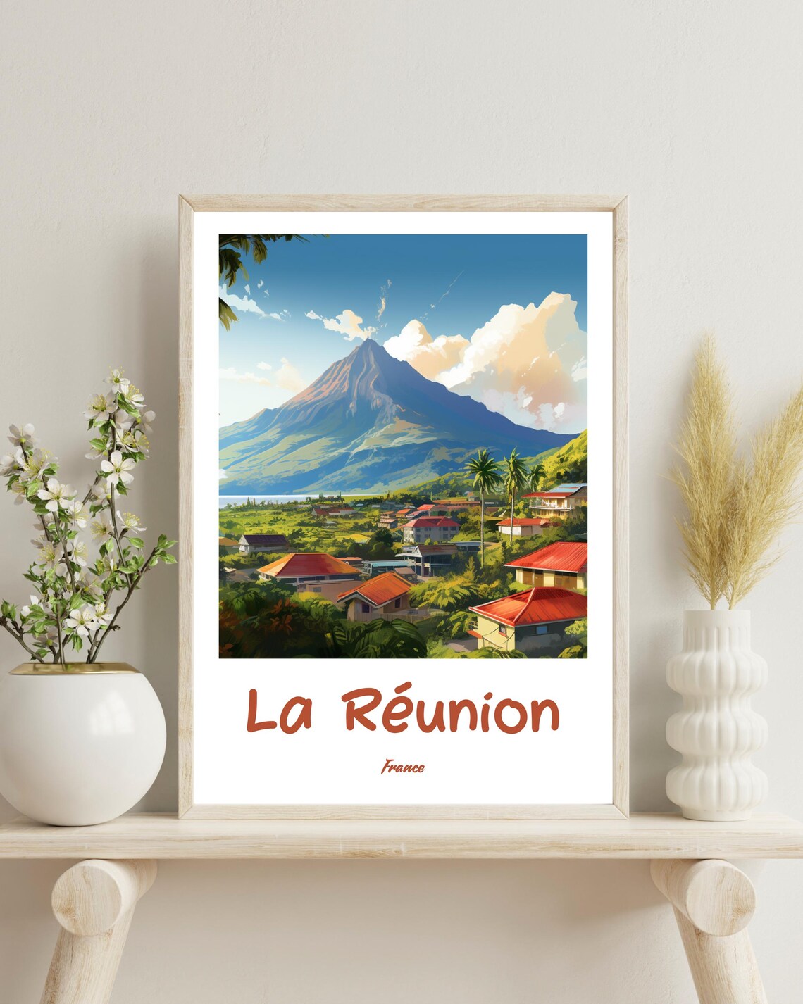 La Reunion Travel Poster, Wedding Gift