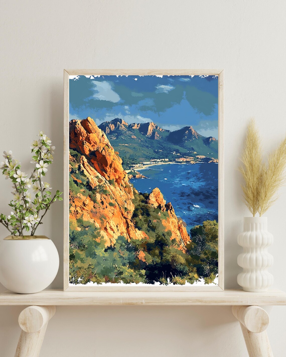 French Riviera Travel Poster, Massif De Lesterel