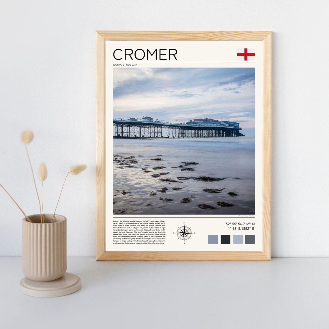 Cromer Norfolk England Victorian Pier Beach Seaside Travel Poster - Image 3
