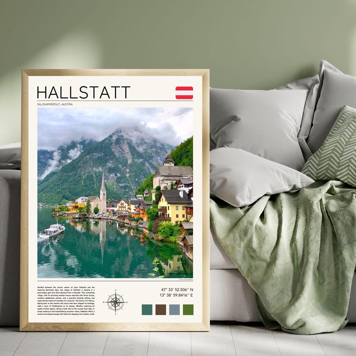 Hallstatt Austria Lakeside Village Alps Scenic Travel Poster - Image 4