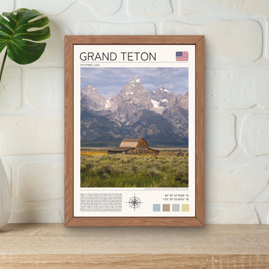 Grand Teton Print Grand Teton Wall Art Grand Teton Print Grand Teton Wyoming Art Grand Teton National Park Poster