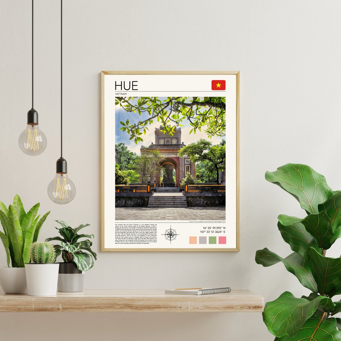 Hue Vietnam Print Vietnamese Wall Art Hue Vietnam Poster Viet Travel Print Tomb Of Tu Duc Vietnam Gift Idea Vietnam Travel Art - Image 4