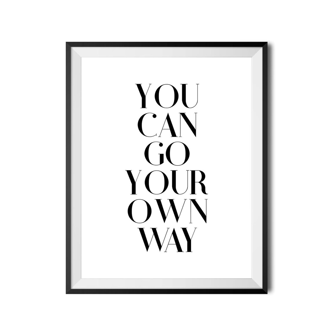 You Can Go Your Own Way Classic Rock Song Lyric Typography Wall Art - Image 3