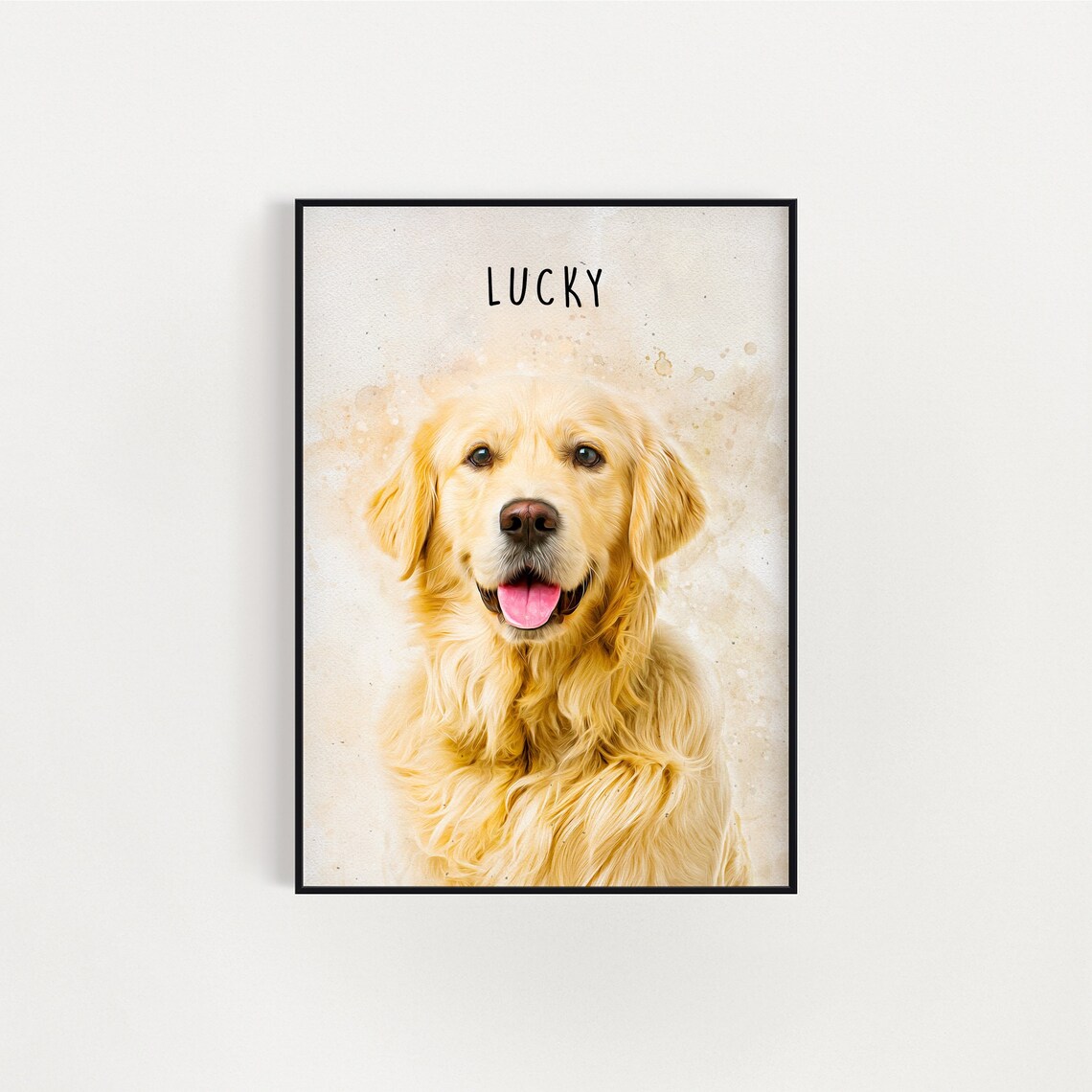 Pet Portrait Dog Gift Wall Art Print