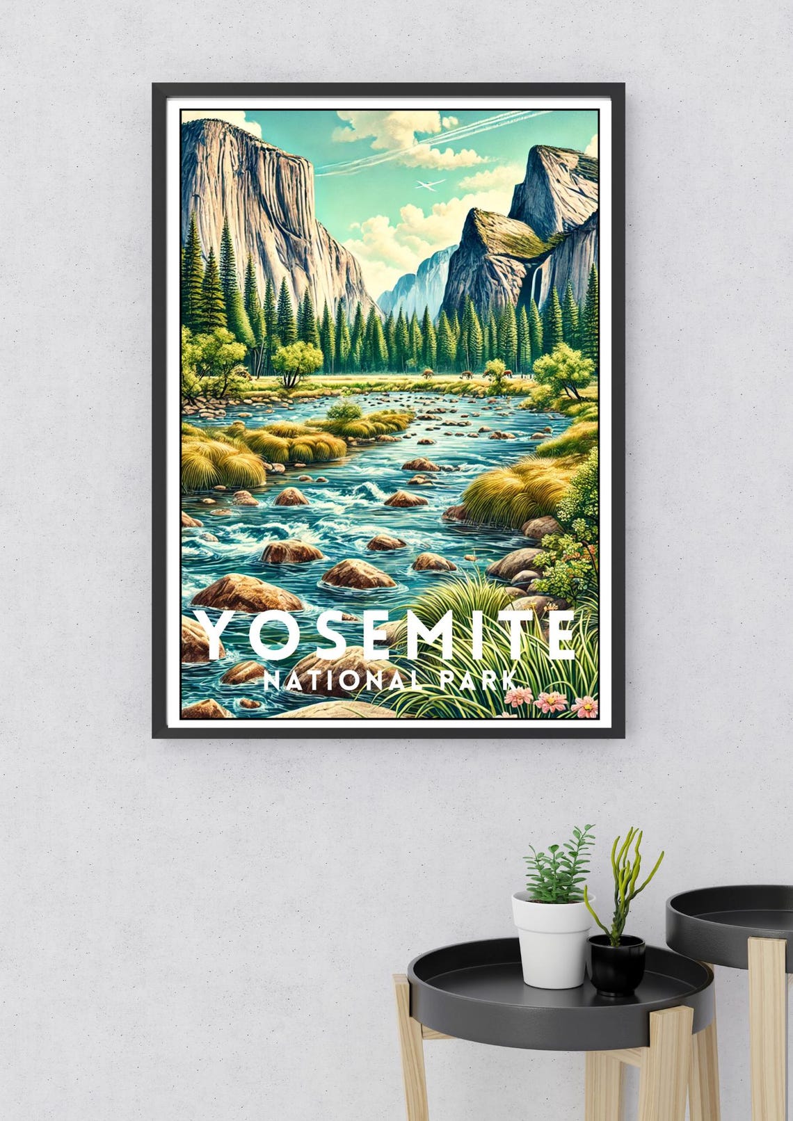 Yosemite National Park El Capitan Valley River Vintage Travel Poster - Image 2