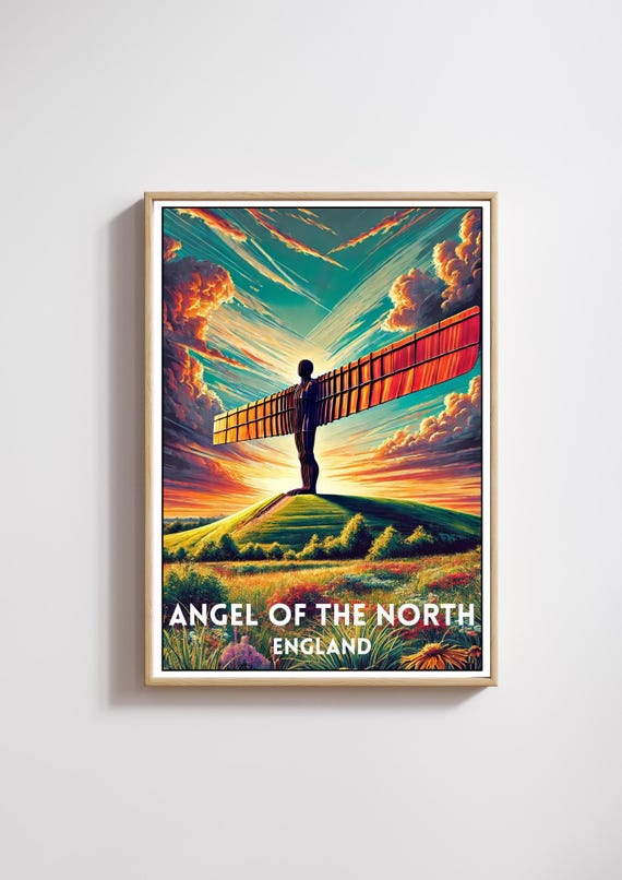 Angel of the North Vintage Travel Poster Print