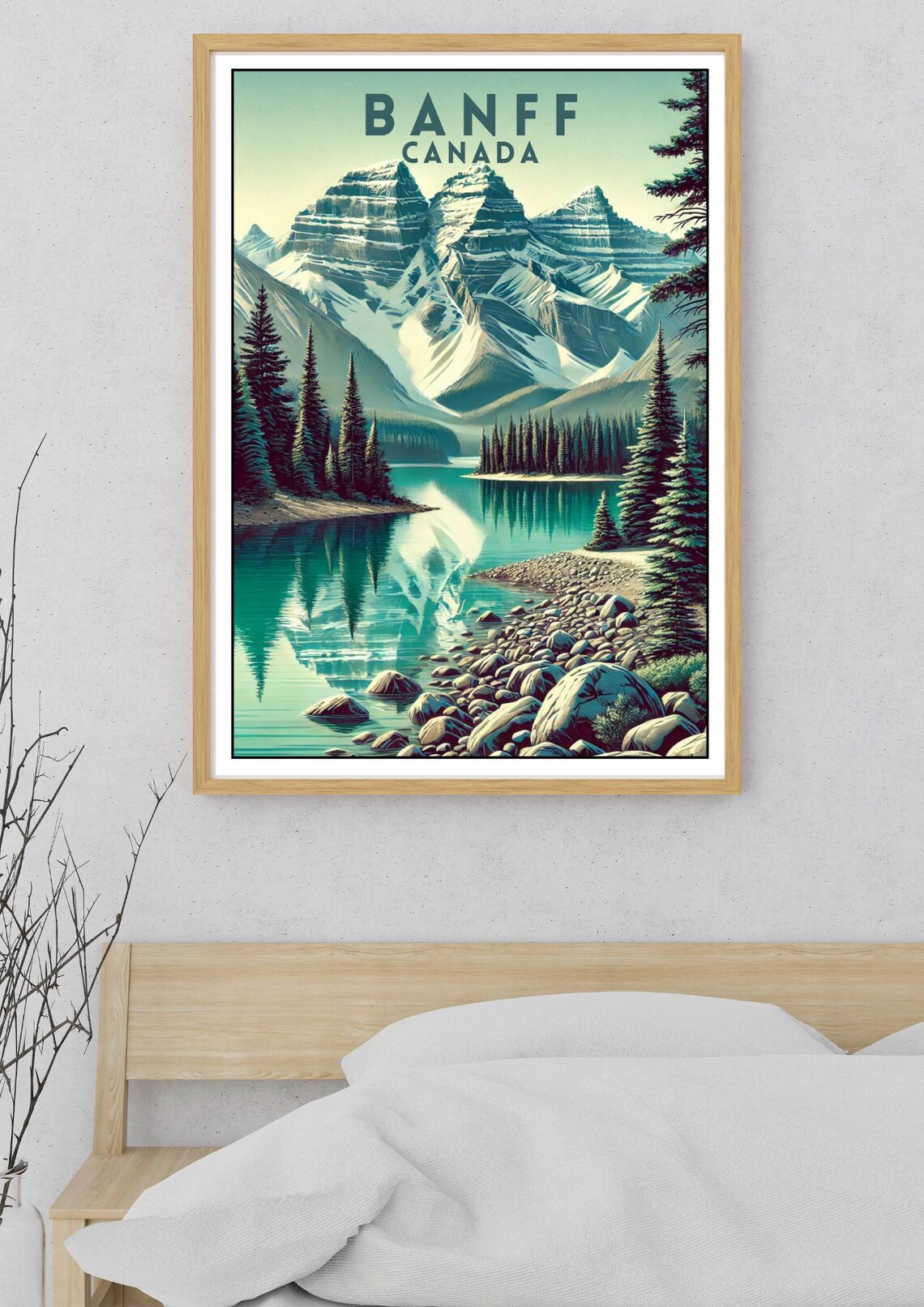 Banff Canada Poster, Canadian Rockies Landscape Print - Image 5