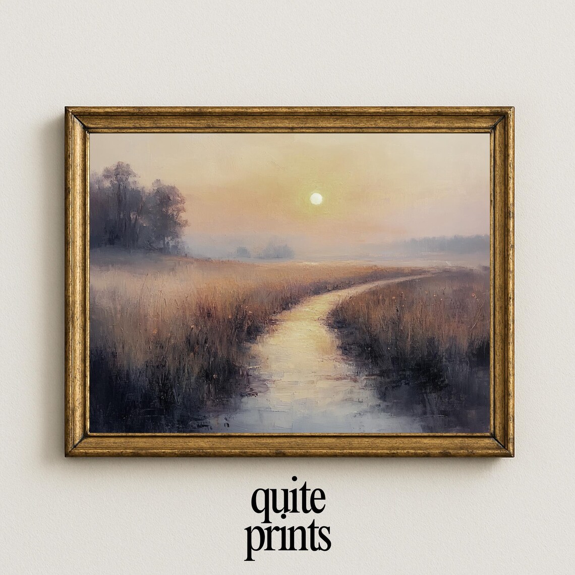 Vintage Railway Tracks Through Countryside At Golden Sunset Poster