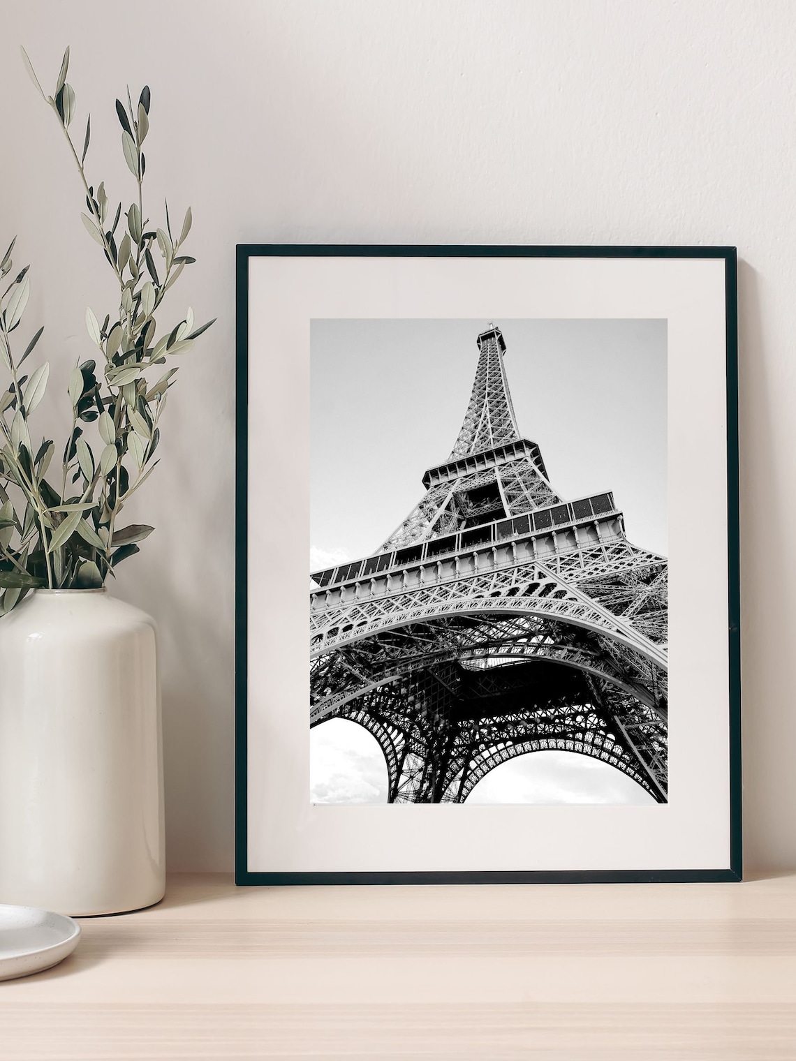 Eiffel Tower Paris Black And White Travel Poster - Image 4