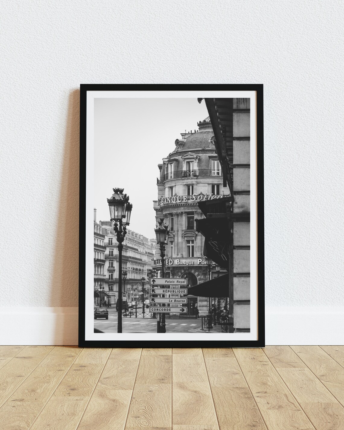 Black And White Paris Street Art Print, Architecture