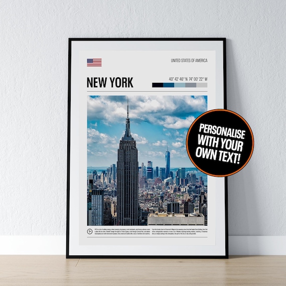 New York City Empire State Building Personalized Travel Poster