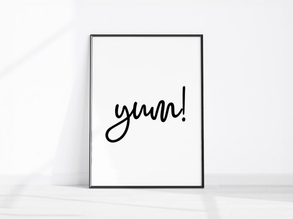 Yum Kitchen Sign Wall Art Home Decor Prints Food Lover Gift For Her Cooks