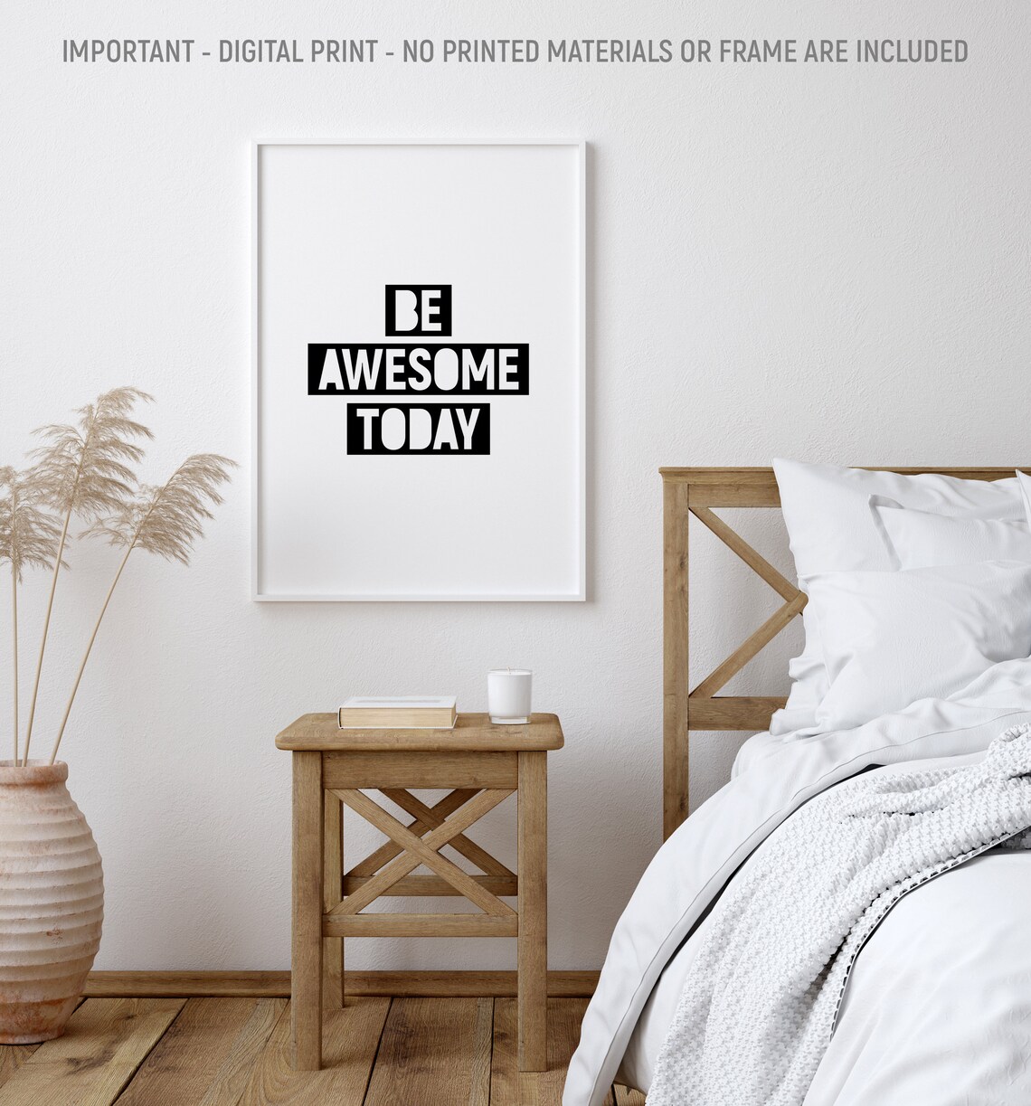Be Awesome Today Minimalist Typography Quote - Image 2
