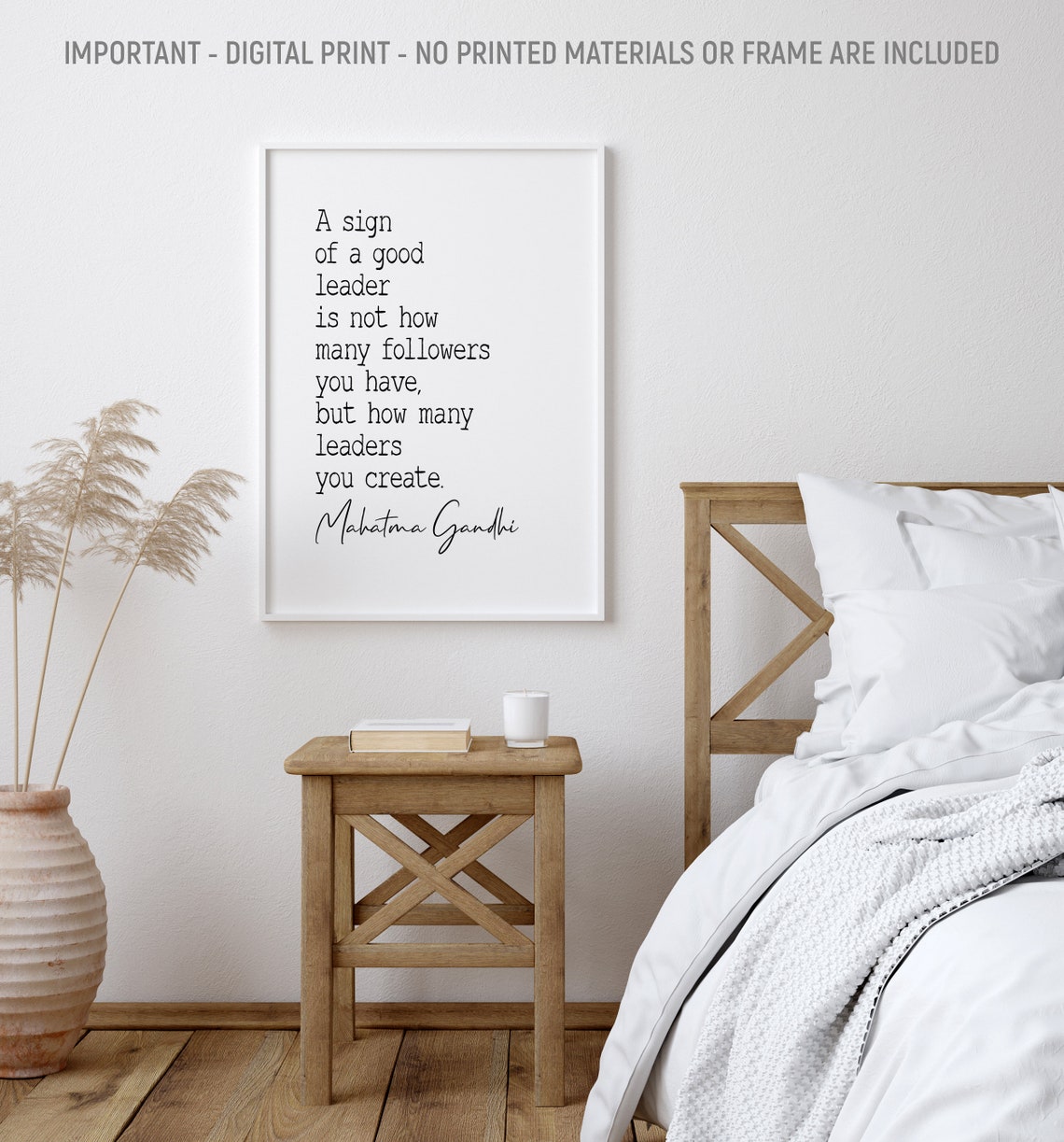 A Sign Of A Good Leader Is Not How Many Followers You Have Mahatma Gandhi Quote Boss Gift Leadership Quote Motivational - Image 2