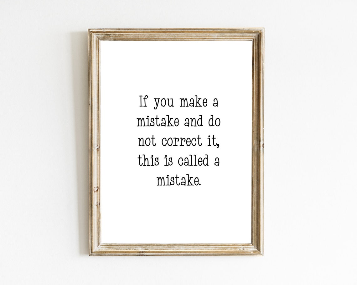 Confucius If You Make a Mistake and Do Not Correct It Quote Wall Art - Image 2
