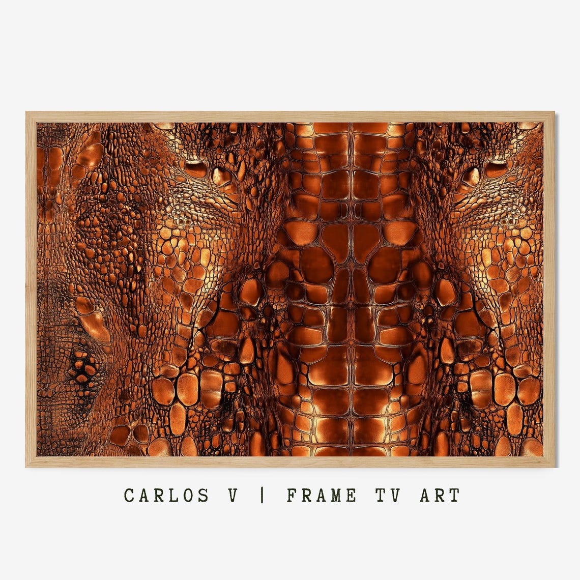 Rich Copper Crocodile Leather Texture Exotic Skin Abstract Poster