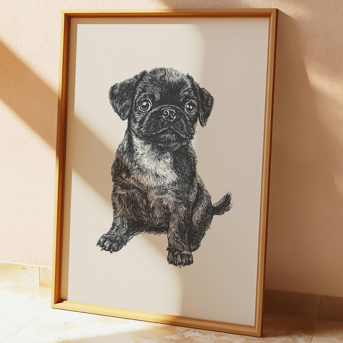 Pug Puppy Nursery Art Boys Room Pug Print Dog Wall Decor Kids Nursery Puppy Poster Pug Dog Print Girl Nursery Wall Art Pug Sketch
