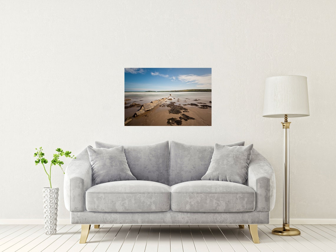 Poppit Sands Beach Wales Long Exposure Coastal Photography Print - Image 2