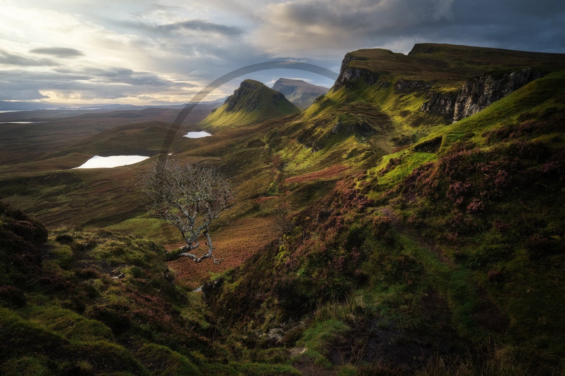 Quiraing Isle of Skye Dramatic Green Ridges Lochans Light Poster - Image 3