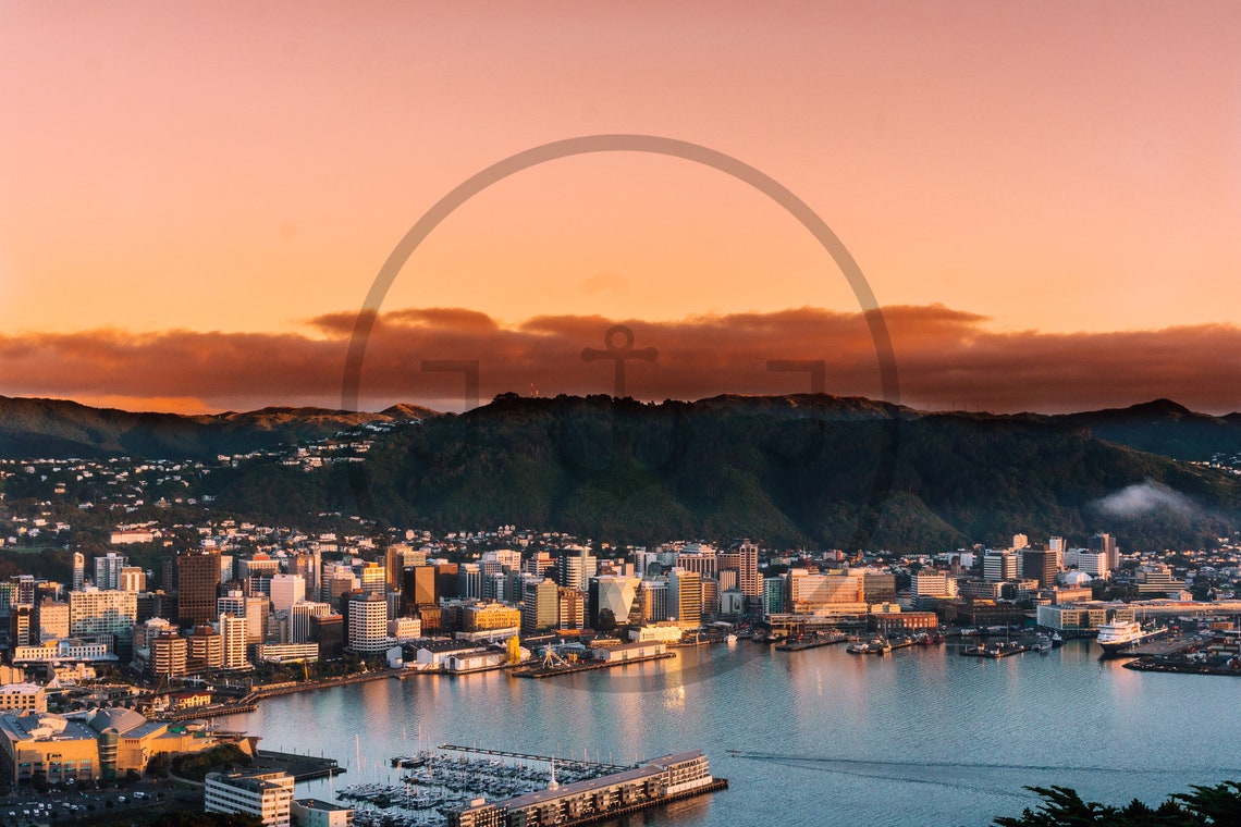 Wellington North Island New Zealand At Sunset Limited Edition Print Photography Fine Art Wall Art Exclusive Print Poster Photo - Image 3