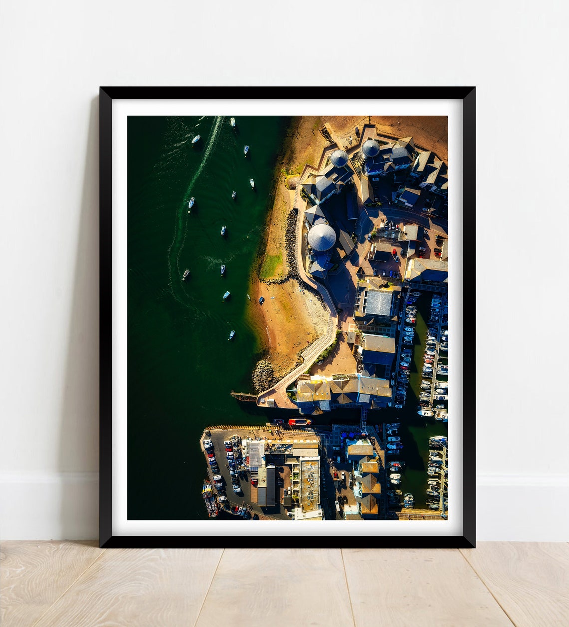 Exmouth Marina Pierhead Devon Aerial Drone Top Down View Poster
