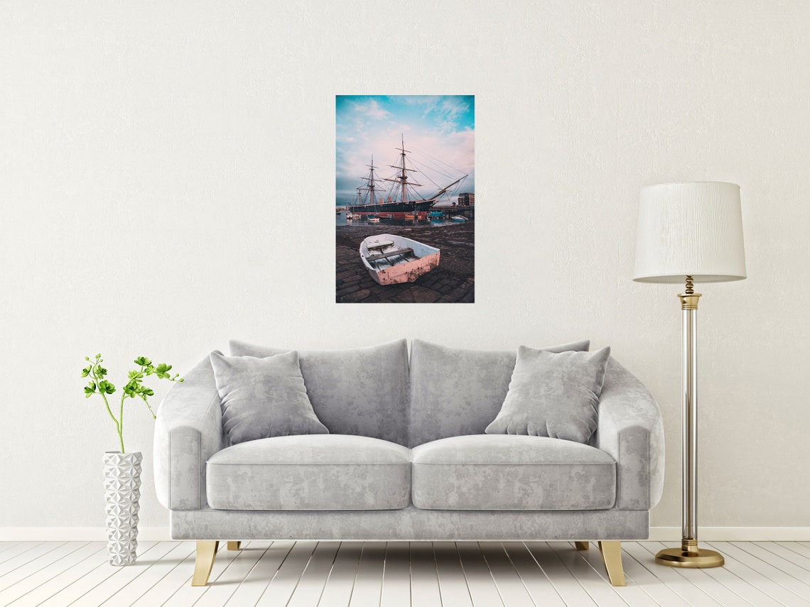 HMS Warrior Portsmouth Historic Tall Ship At The Hard Harbor Poster - Image 2