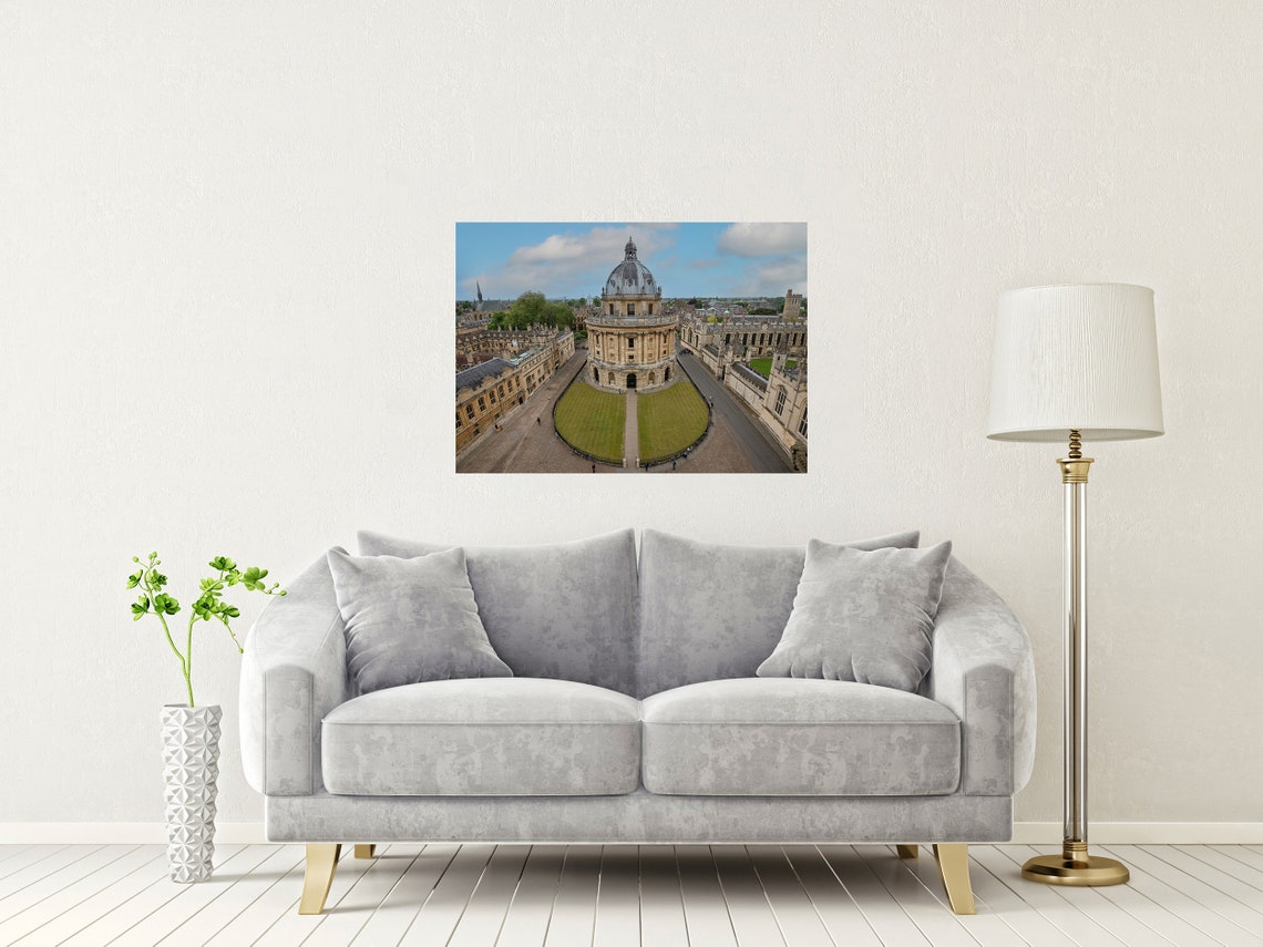 Radcliffe Camera Oxford Bodleian Library Sky Aerial View Poster - Image 2
