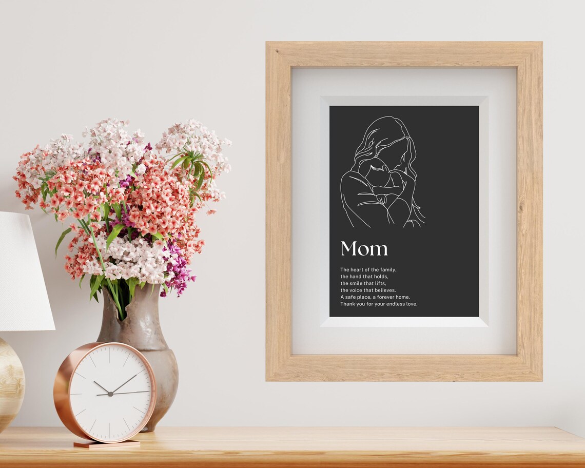 Minimalist Line Art, Modern Mom Gift - Image 4