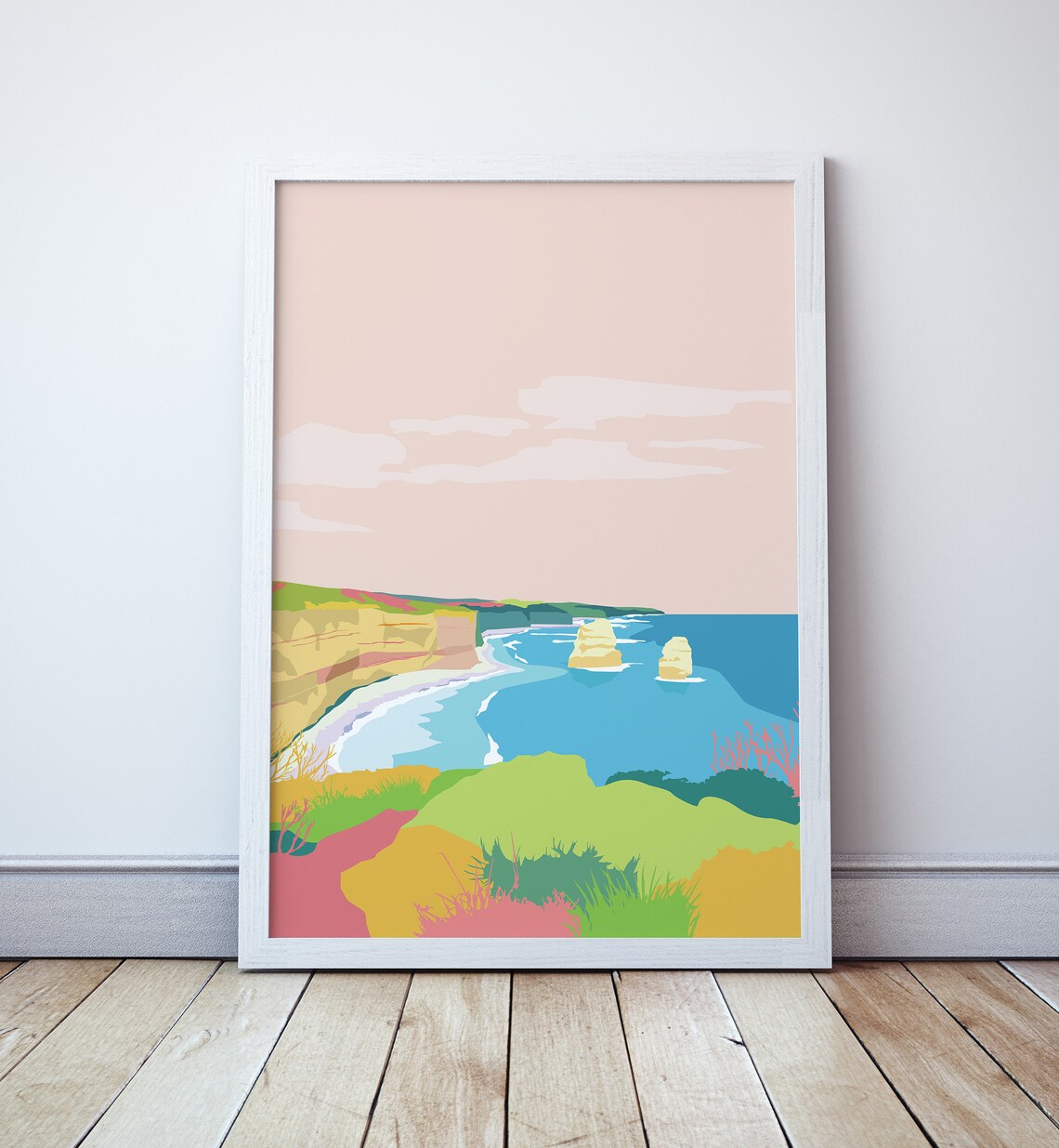 Great Ocean Road Victoria Illustrated Travel Poster