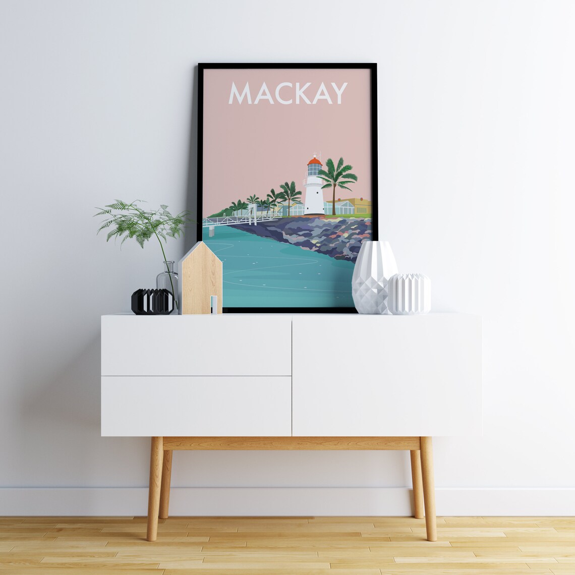 Mackay Lighthouse, Tropical Queensland Beach Illustration - Image 2