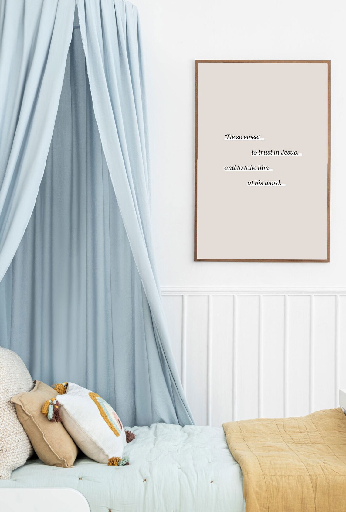 Tis So Sweet To Trust In Jesus Hymn Lyric Minimalist Christian Wall Art - Image 5