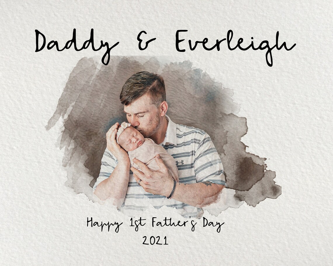 First Father's Day Gift for New Dad, Art Print - Image 5