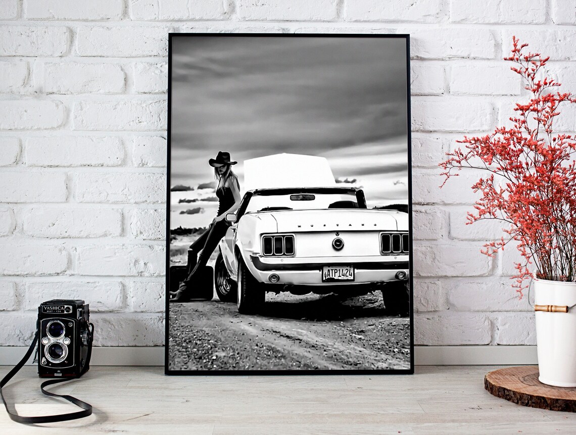 Coastal Cowgirl Retro Western Wall Art Print - Image 2