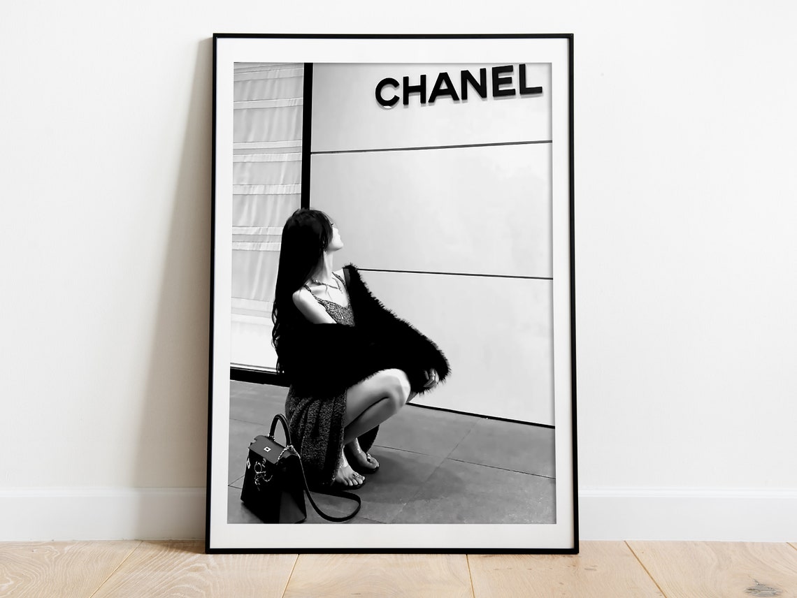Luxury Fashion Poster Designer Wall Art Black And White Fashion Photography Girls Bedroom Print Maximalist Room Decor - Image 3