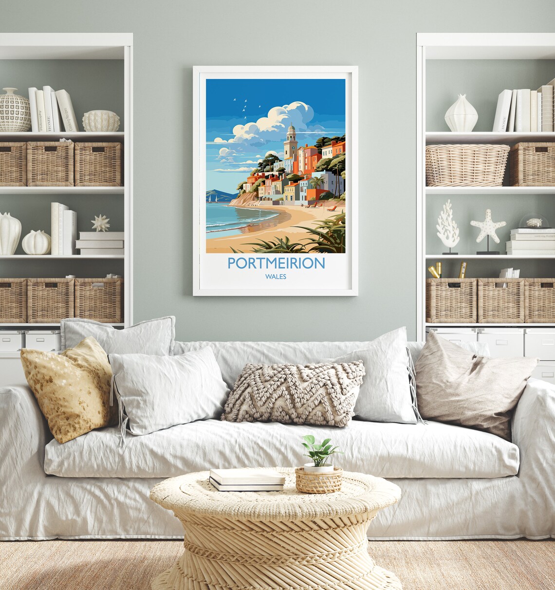 Portmeirion Travel Poster, Wales Art Print - Image 4